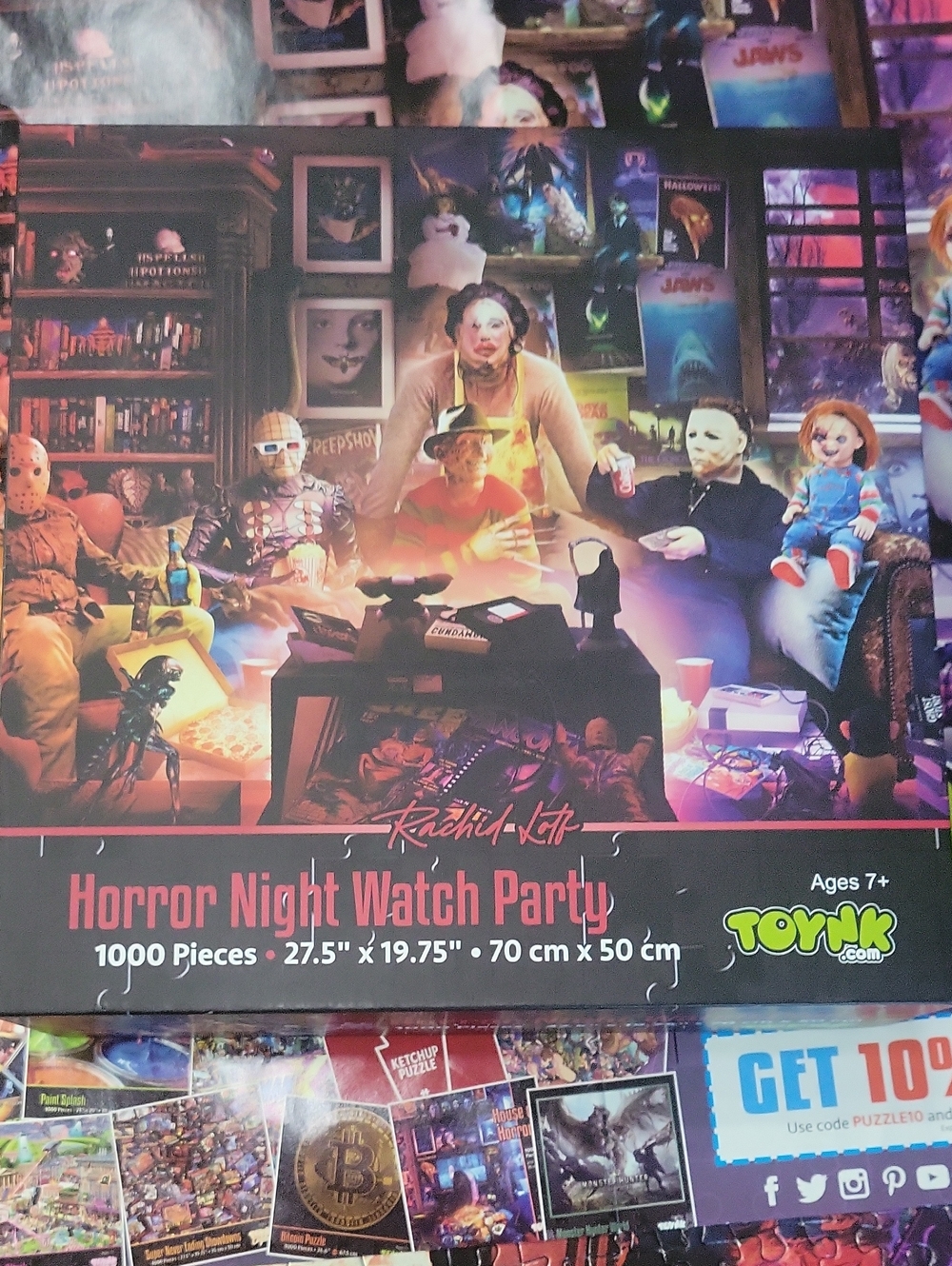 Toynk Horror Night Watch Party 1000-Piece Jigsaw Puzzle - Multicolor